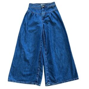 WE THE FREE Wide Leg Cropped Jeans with Front Yoke Size 25